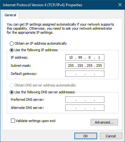 tincVPN IP Setting